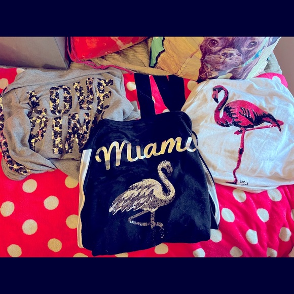 3 Vs pink bling miami leopard cheetah flamingo - Picture 1 of 1